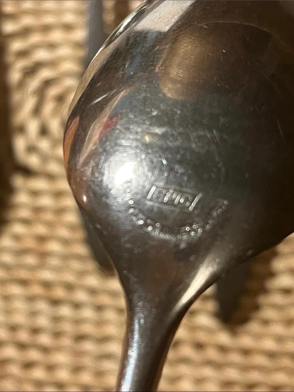 MCM Epic Forged Stainless 3 Large 1 Small Spoons w/Black Handles - Set of 4 Vtg